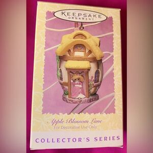 Easter Hallmark Keepsake 90s Ornament Vintage 1996 Apple Blossom Lane Bunny Home